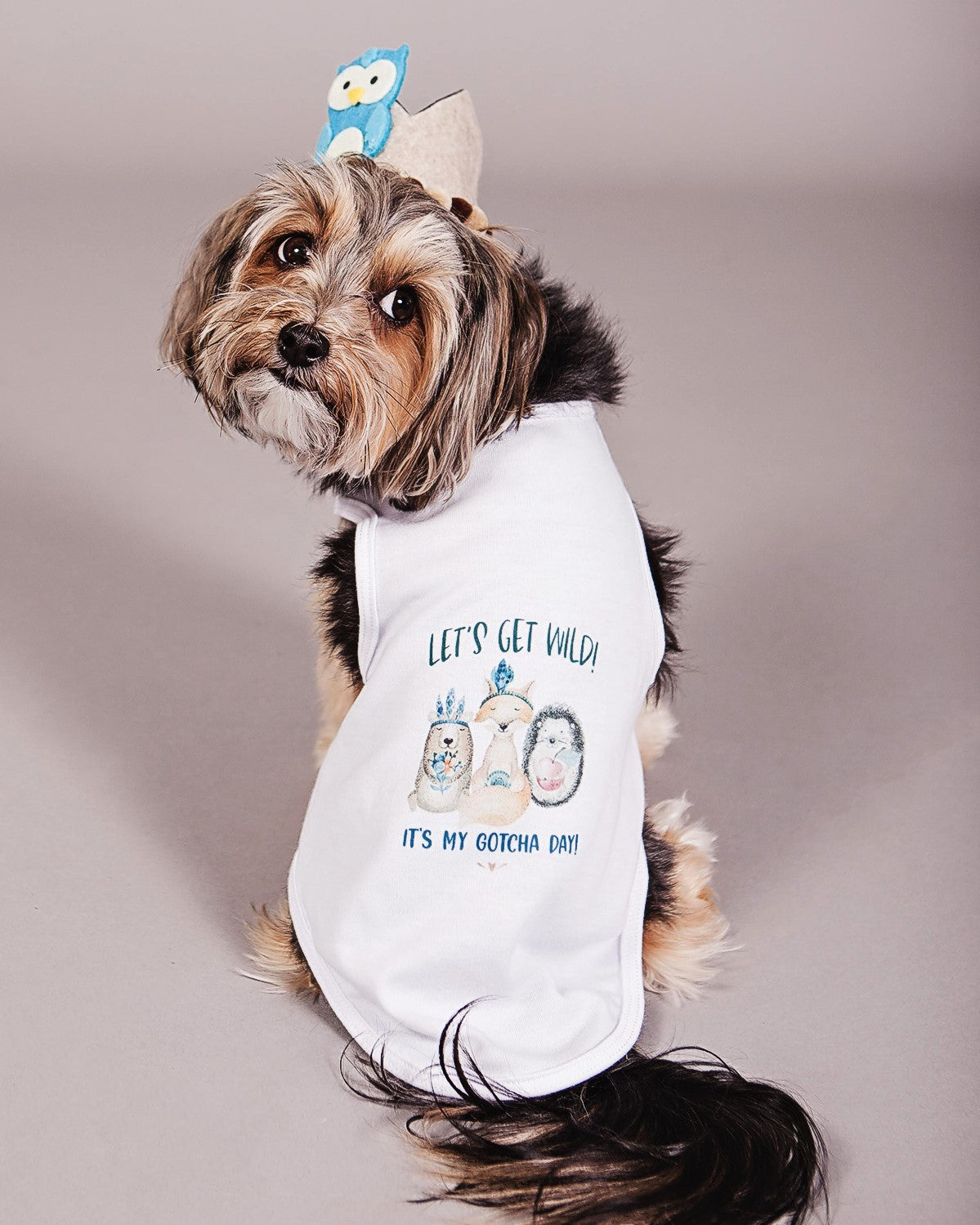 Woodlands Gotcha Day Dog Birthday Outfit